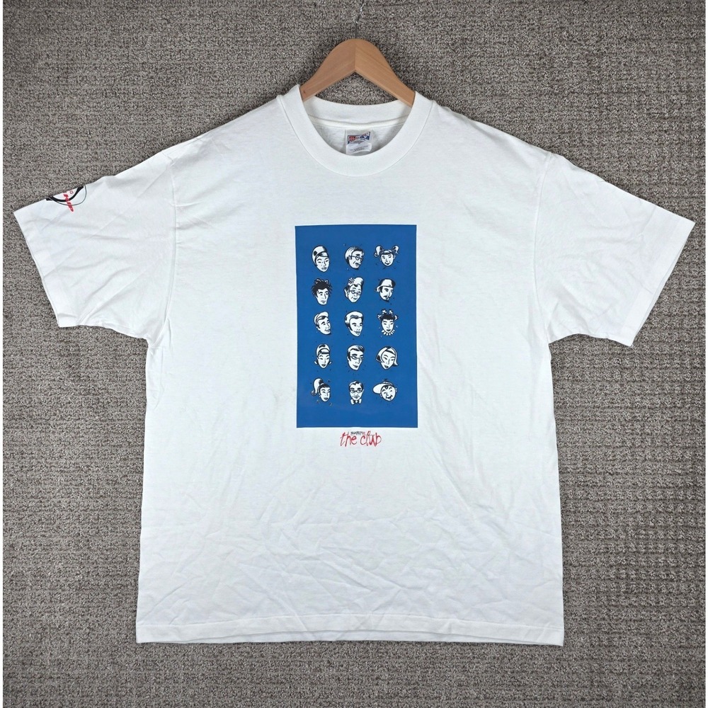 Vintage‎ 90s Swatch The Club Graphic T Shirt Mens XL White Mens Timeship Watch